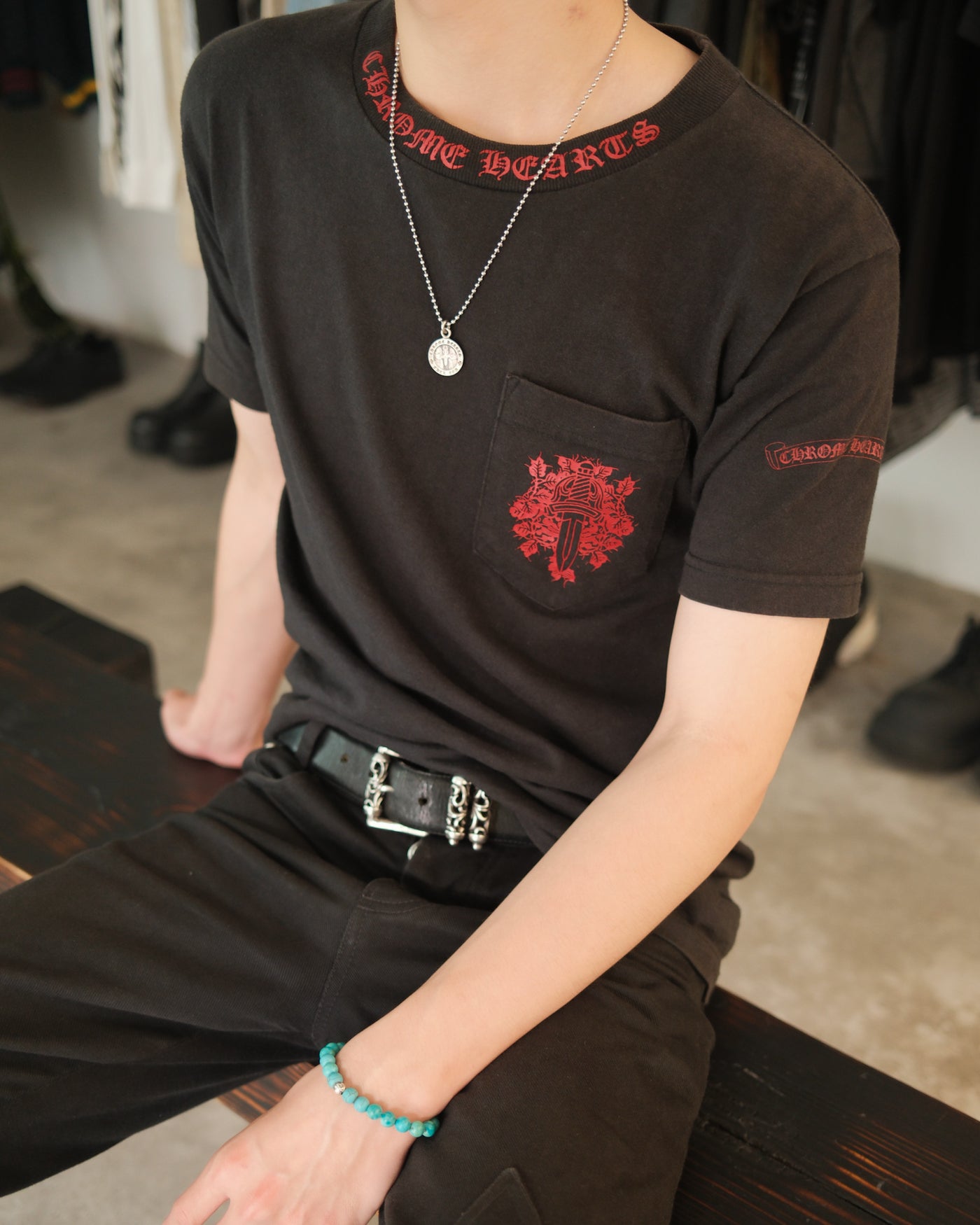 90s Chrome Hearts Logomania Dagger Pocket
