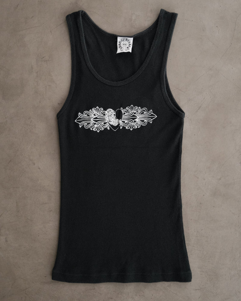 Vintage CHROME HEARTS Floral Cross Hearts Tanks