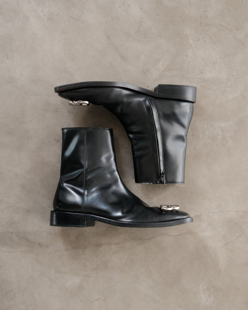 BALENCIAGA BB Leather Zip Boots