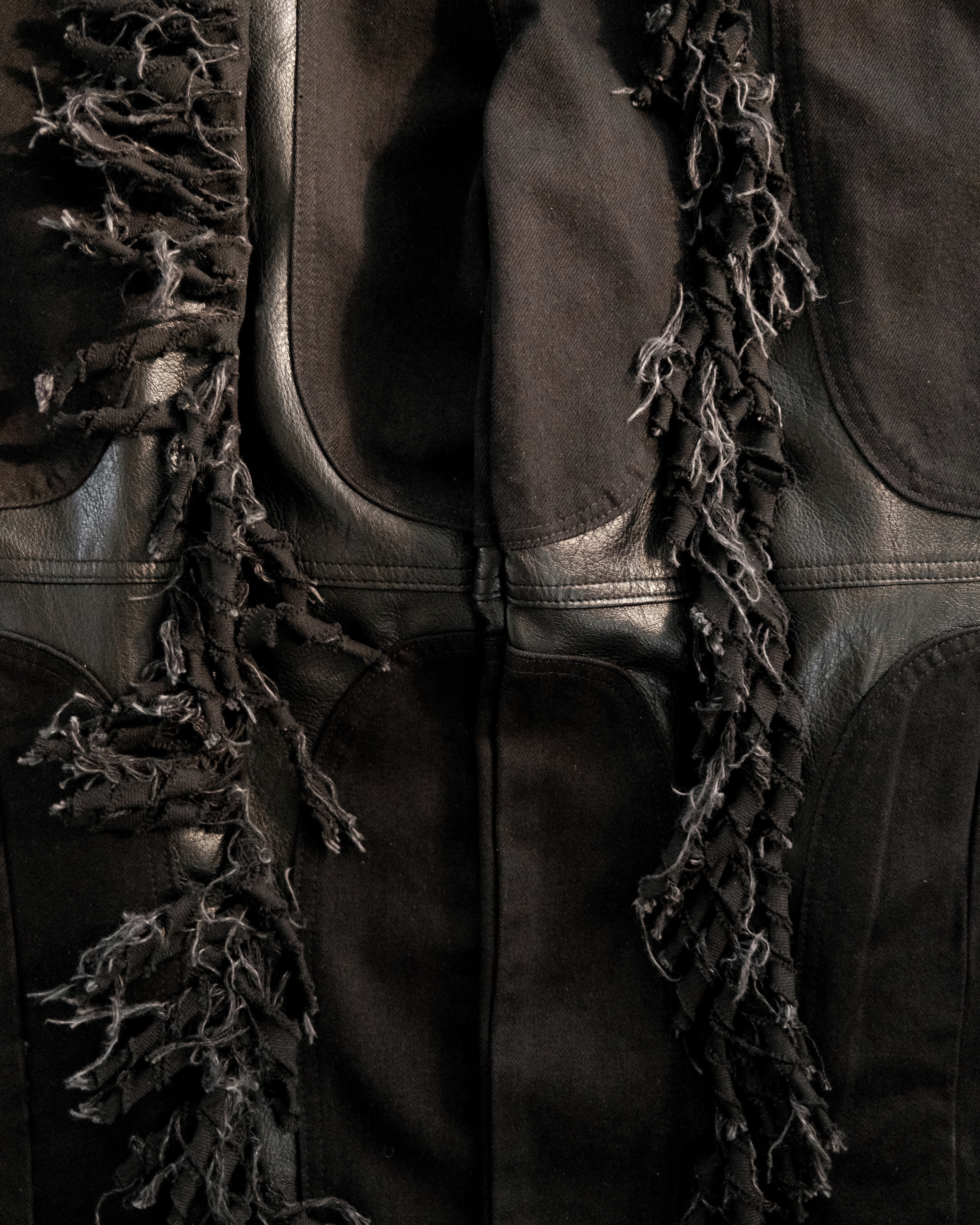 THUG CLUB Mohican Leather Denim Pants – Around The Shoes