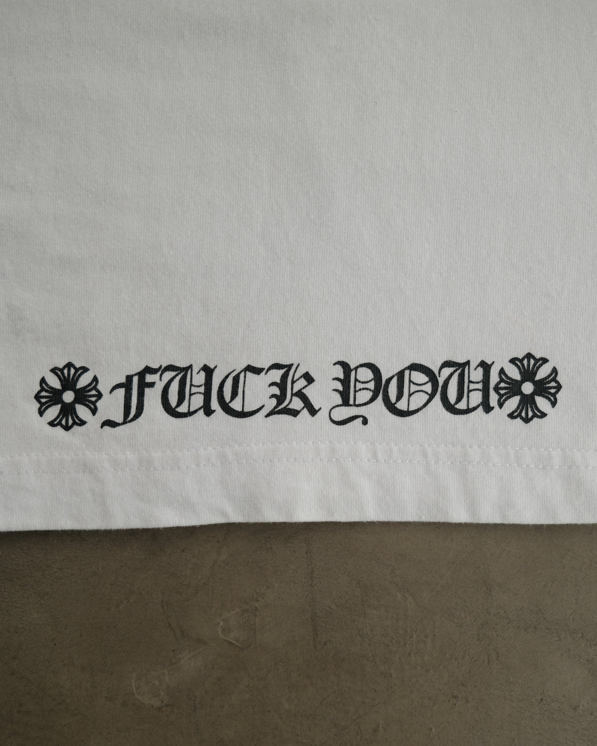 Vintage CHROME HEARTS Scroll Logo Cross L/S T-Shirt