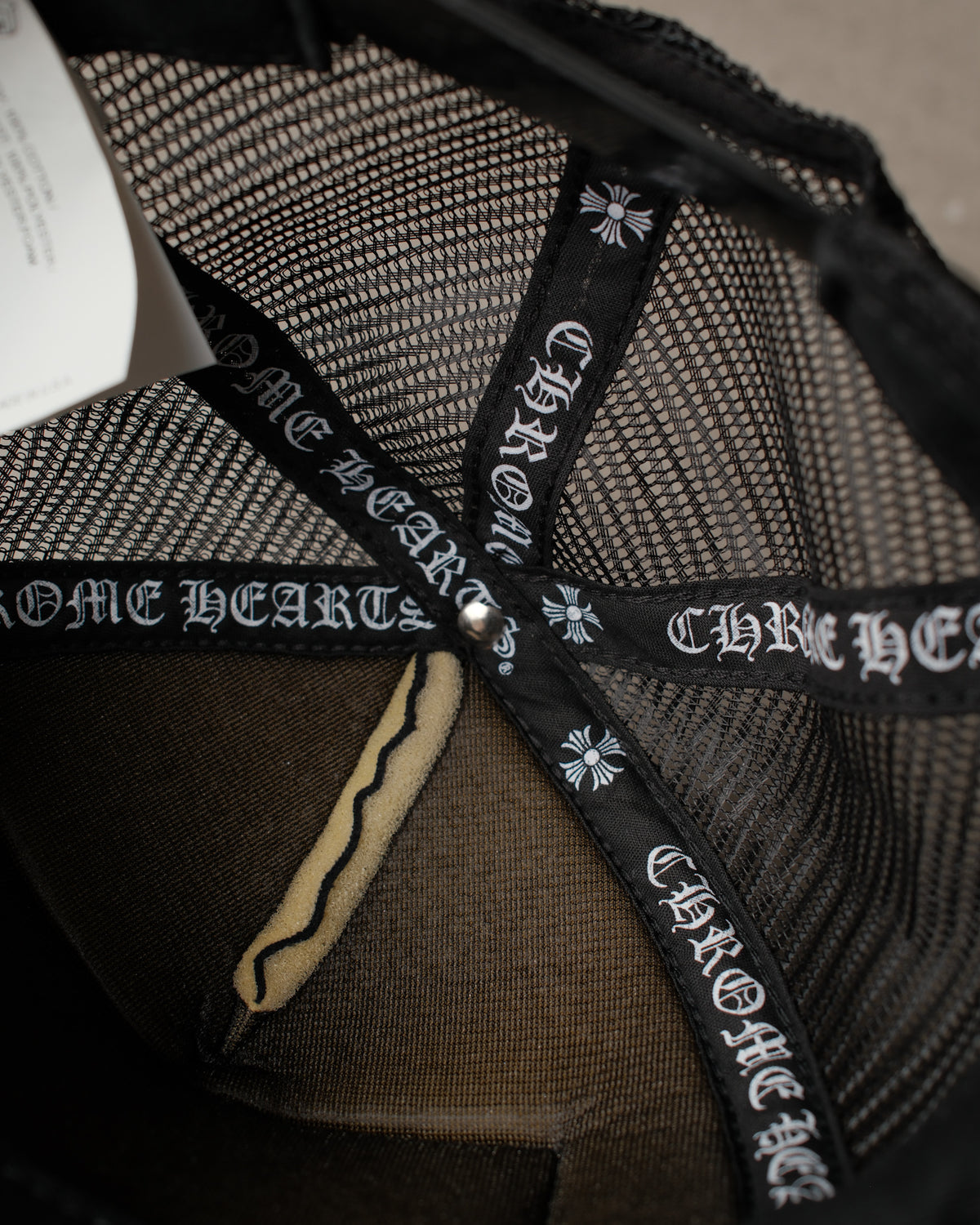 Chrome Hearts Las Vegas Exclusive CH Patch Trucker Hat – Black/Black