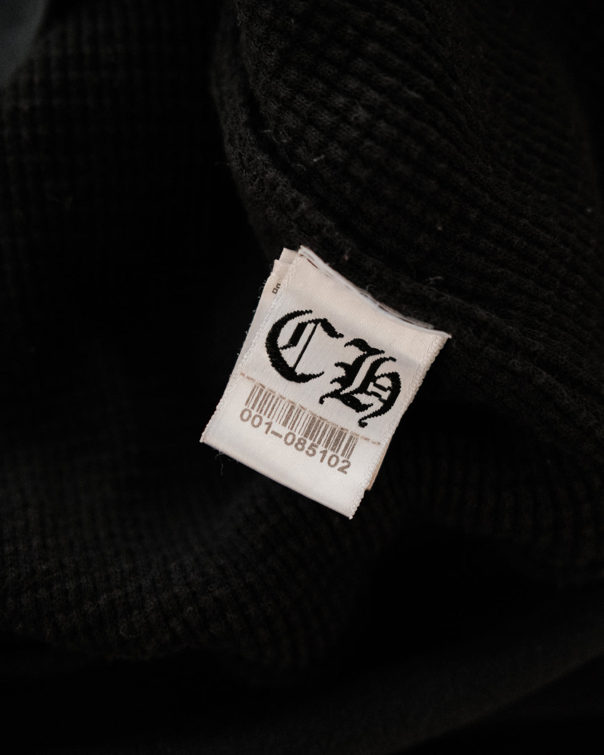 Vintage Chrome Hearts Gold Thermal Zip-Up Hoodie