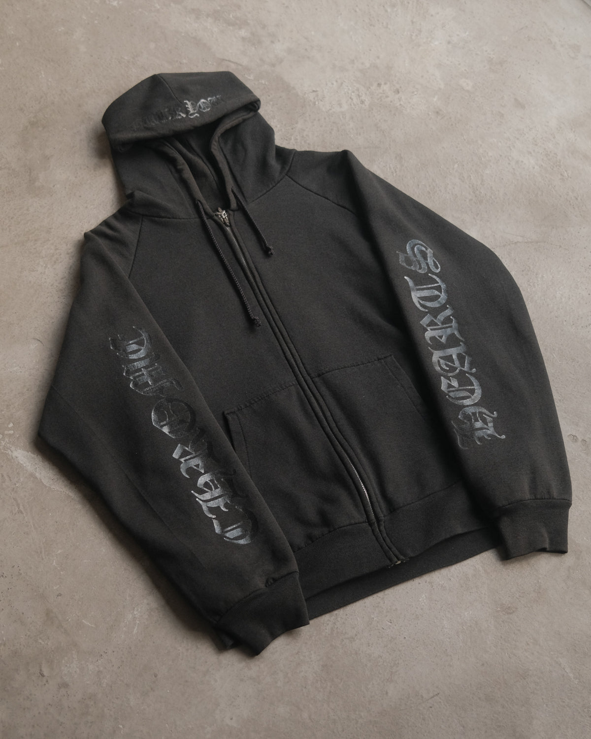 90’ Chrome Hearts Vintage Tonal Horseshoe Logo Zip Up Hoodie