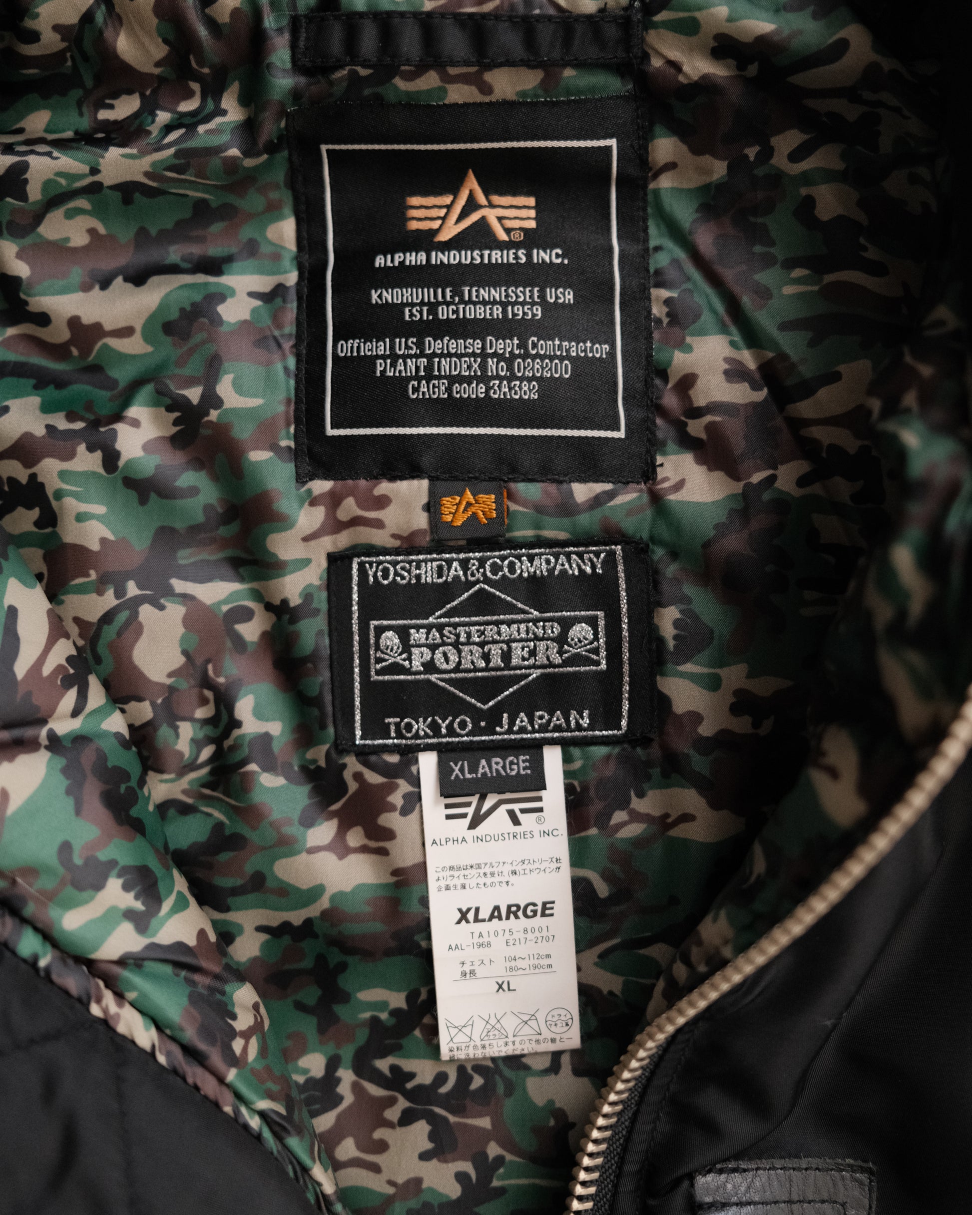 MASTERMIND x PORTER x ALPHA Industries MA-1 Reversible Bomber Jacket