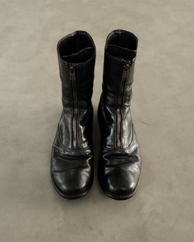 GUIDI 310 Leather Front Zip Boots