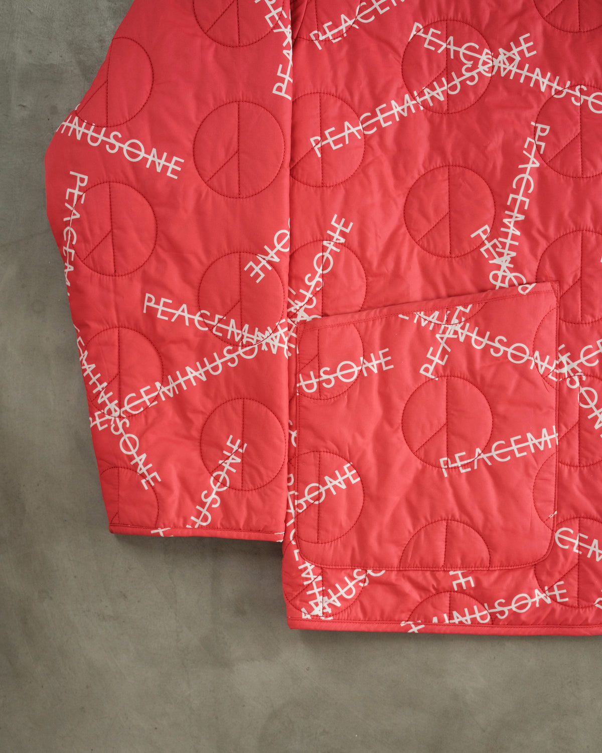 PEACEMINUSONE Red Quilted Jacket