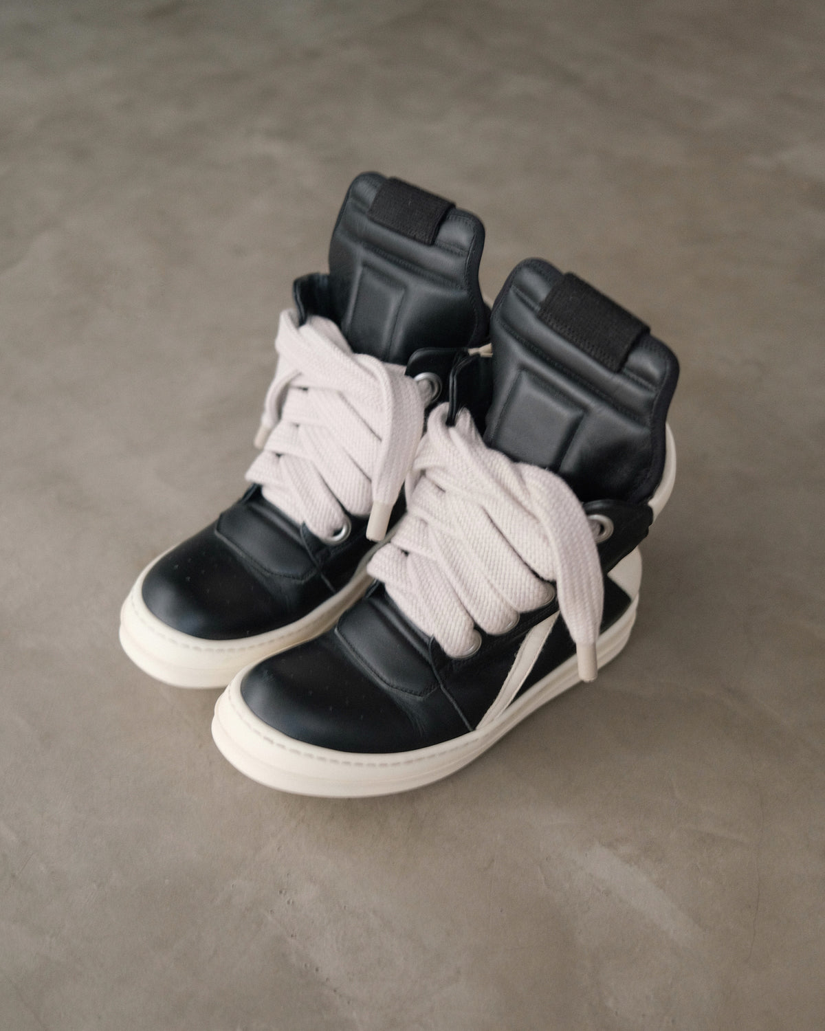 Rick Owens SS22 Geobasket Jumbo Laces.