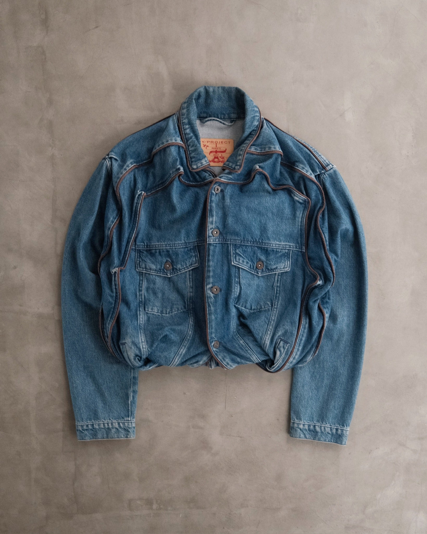 Y/PROJECT Navy Denim Pop Up Jacket