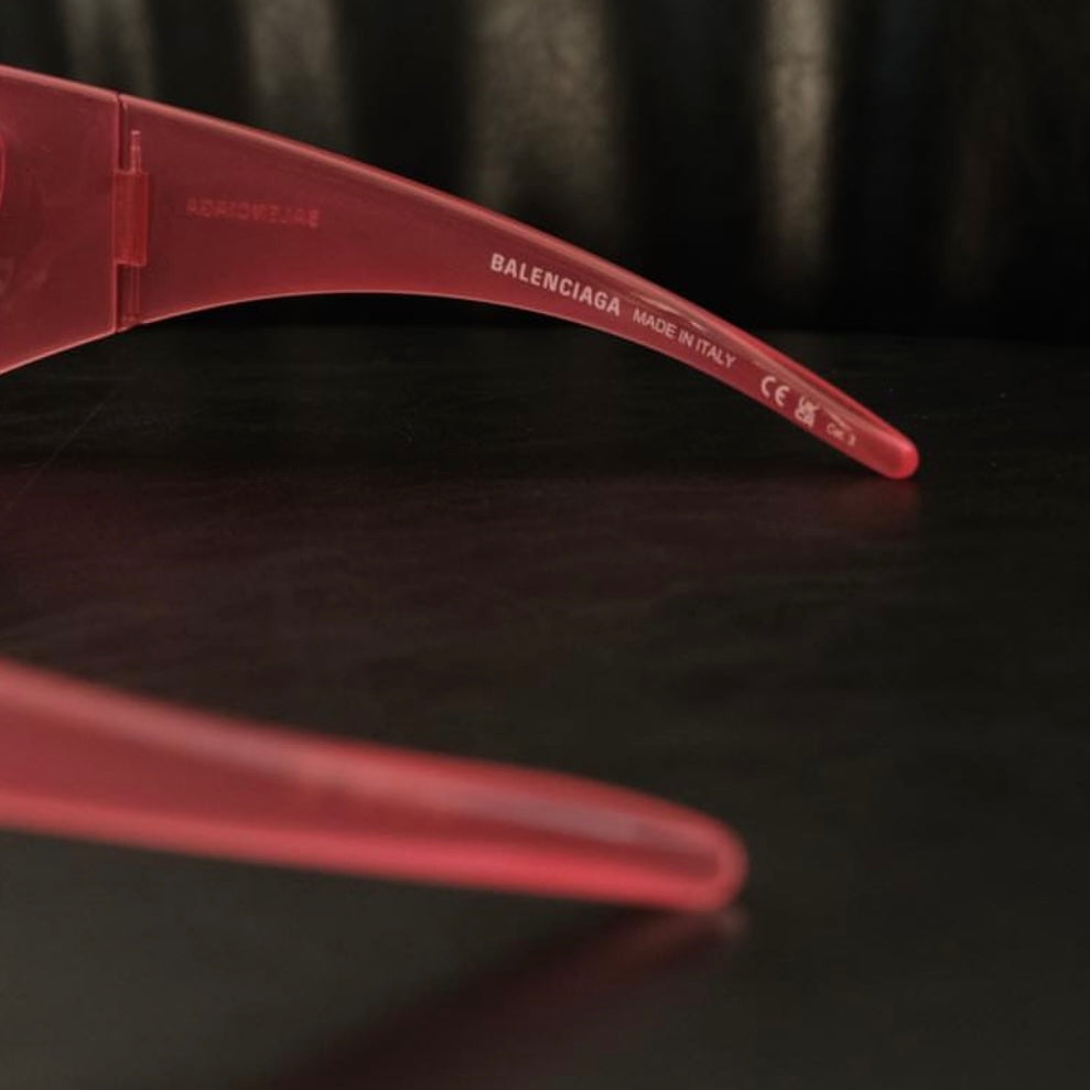 BALENCIAGA Pink Skin XXL Cat Sunglasses – Around The Shoes