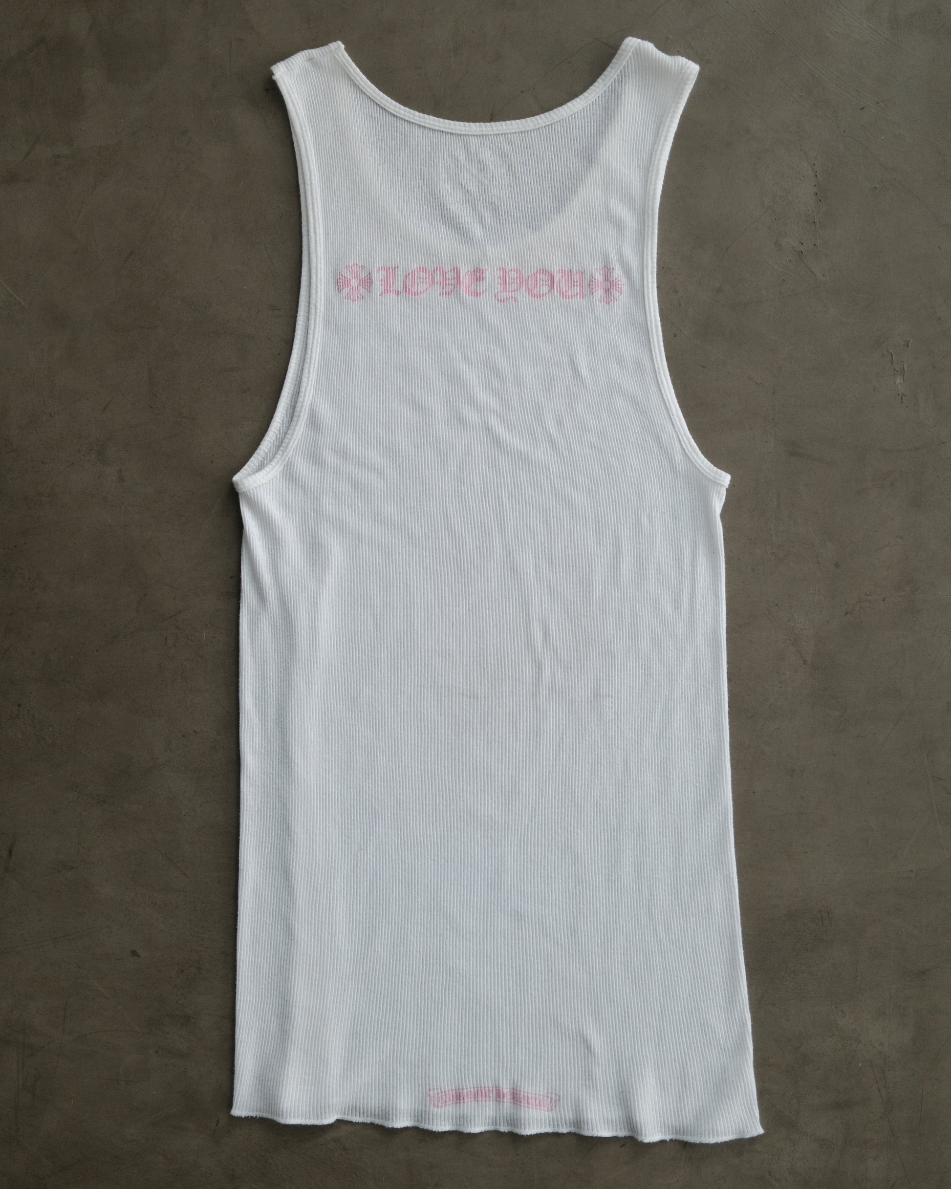 chrome hearts dress tank CHROME HEARTS SS25 “Love You” Rib Tank – Around The Shoes