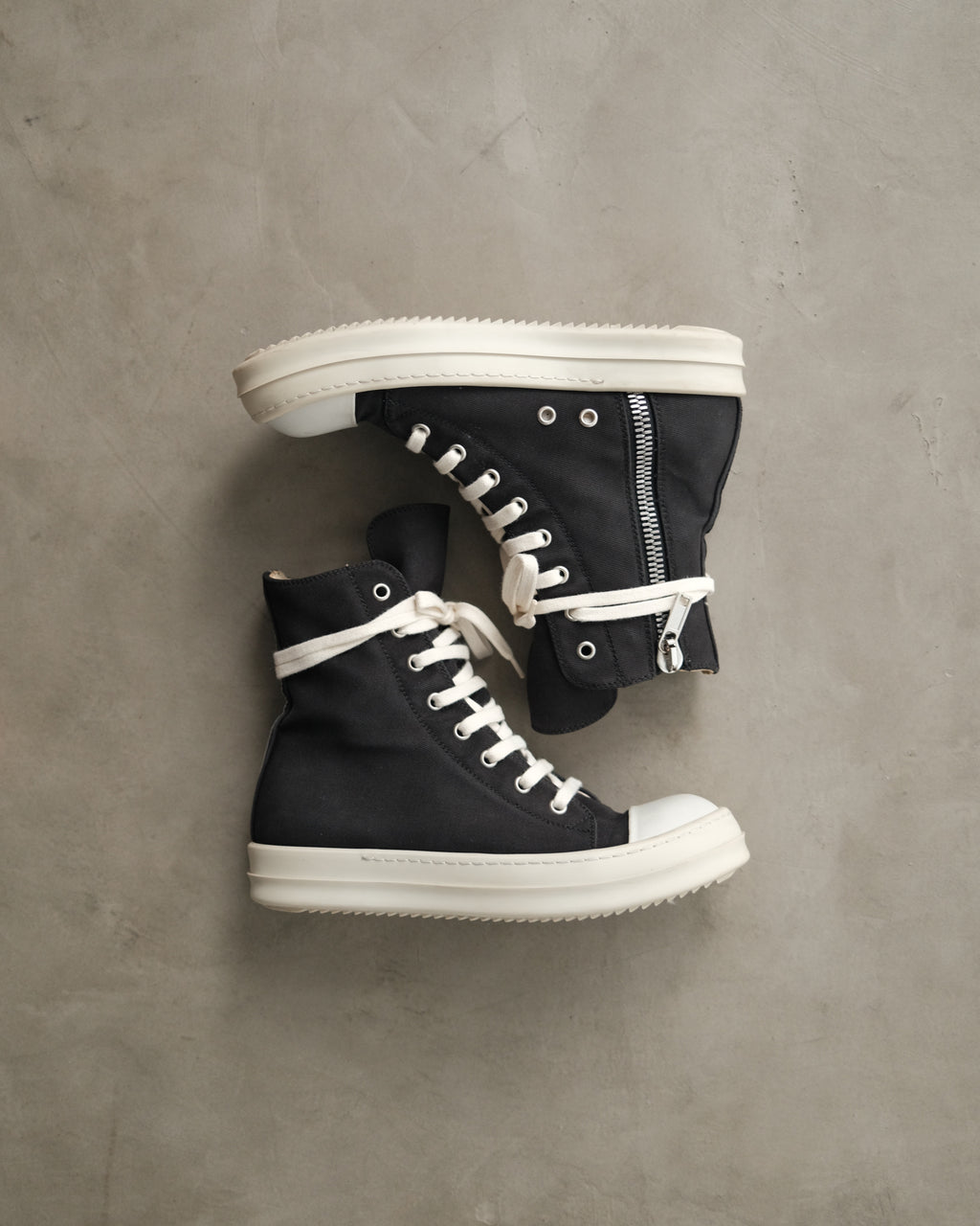 RICKOWENS Drkshdw Canvas Ramones Sneaker