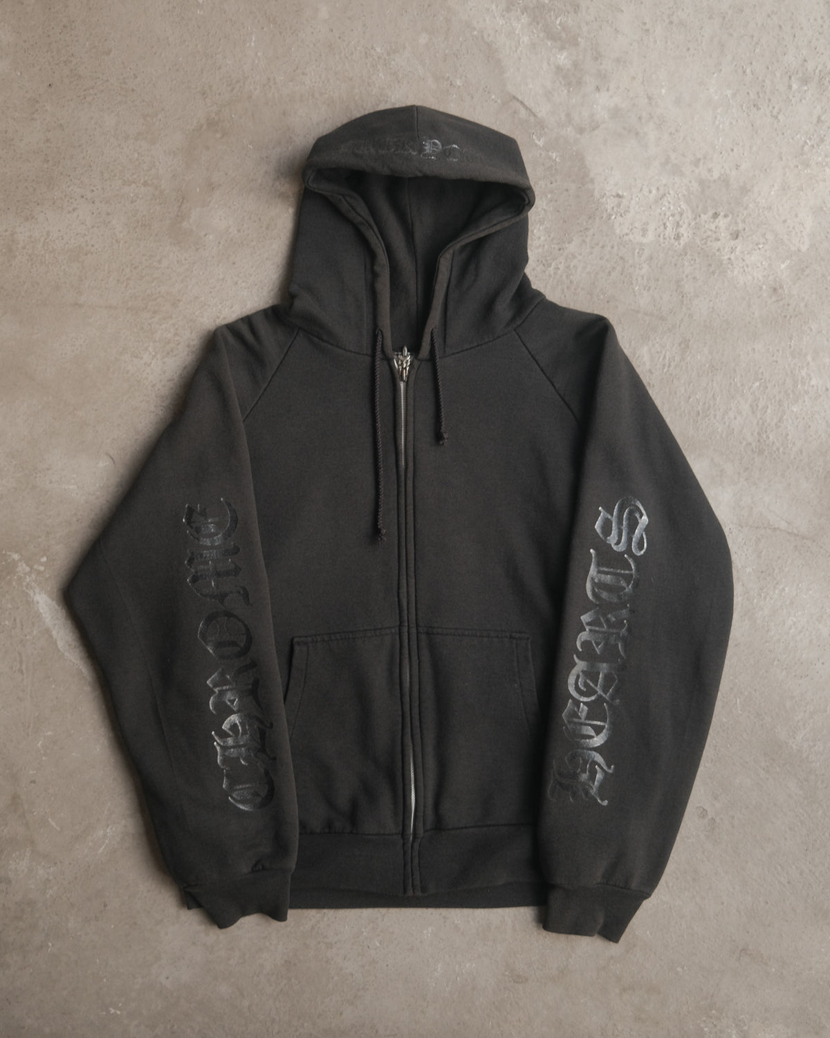 90’ Chrome Hearts Vintage Tonal Horseshoe Logo Zip Up Hoodie