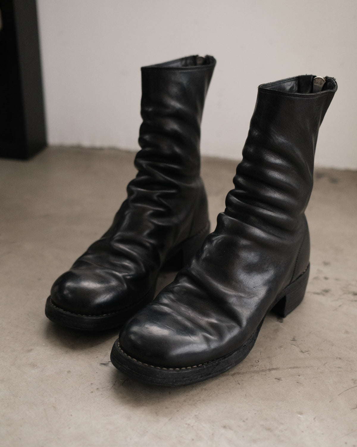 GUIDI 788z Black Horse Leather Back Zip Boots