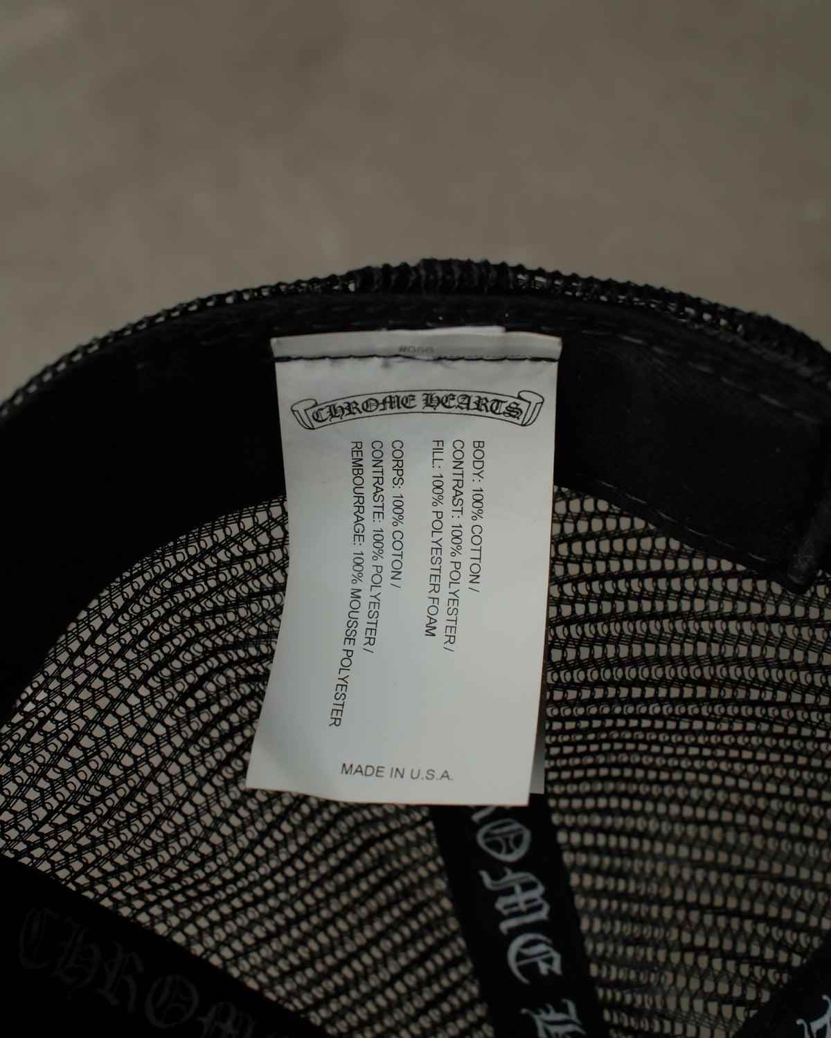 Chrome Hearts Las Vegas Exclusive CH Patch Trucker Hat – Black/Black