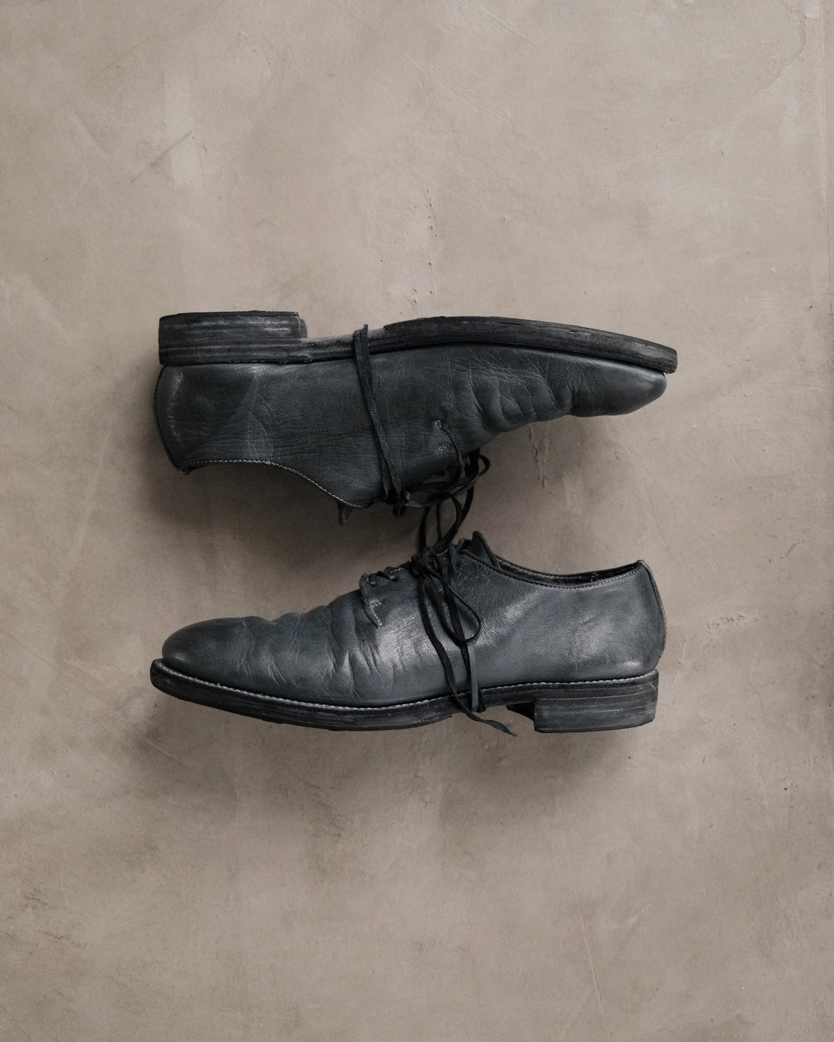 GUIDi 992 Dark Blue Leather Derby Shoes