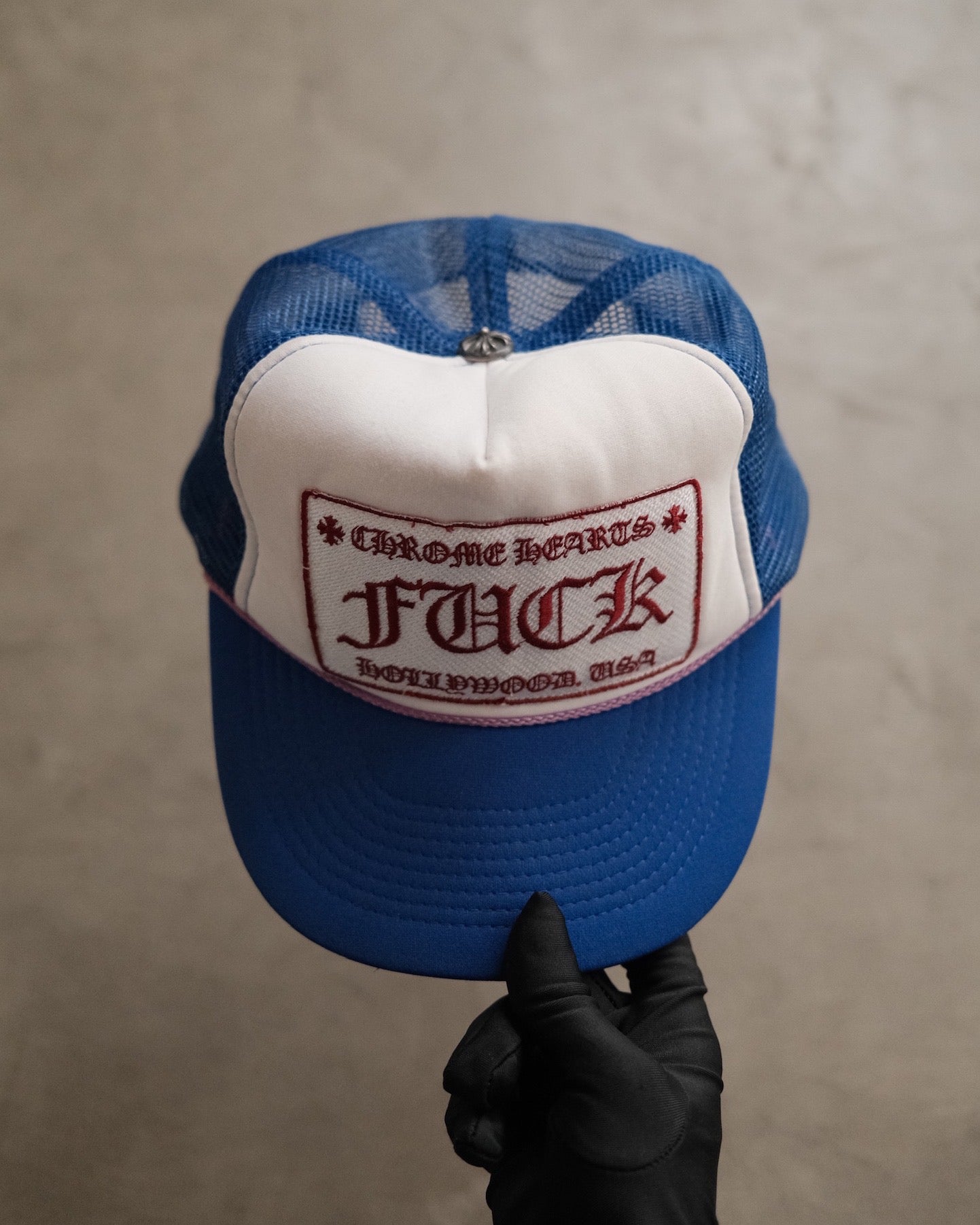 Vintage CHROME HEARTS “Fuck” HollyWood Trucker Hat