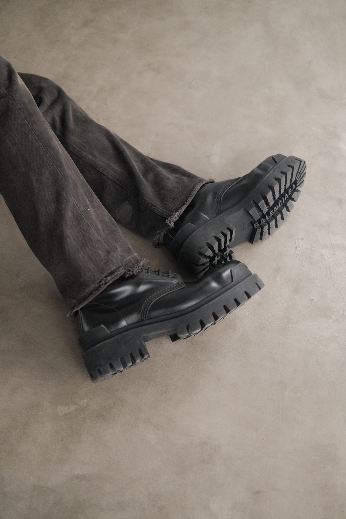 BALENCIAGA Strike Leather Boots