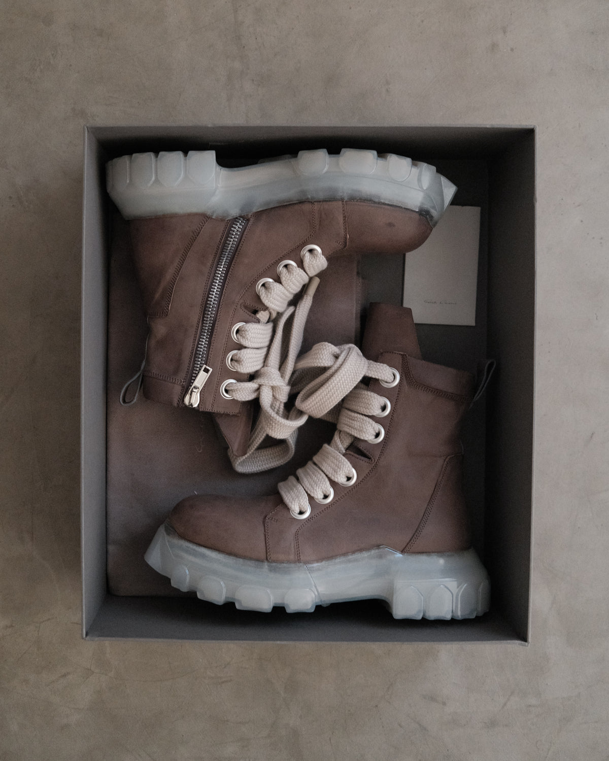 RICK OWENS SS23 Jumbo Lace Bozo Tractor