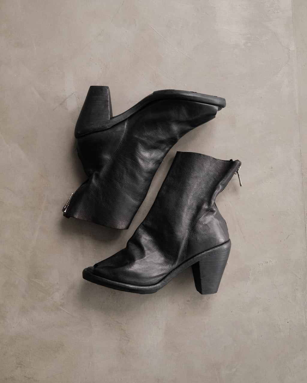 GUIDI Black Ankle Boots