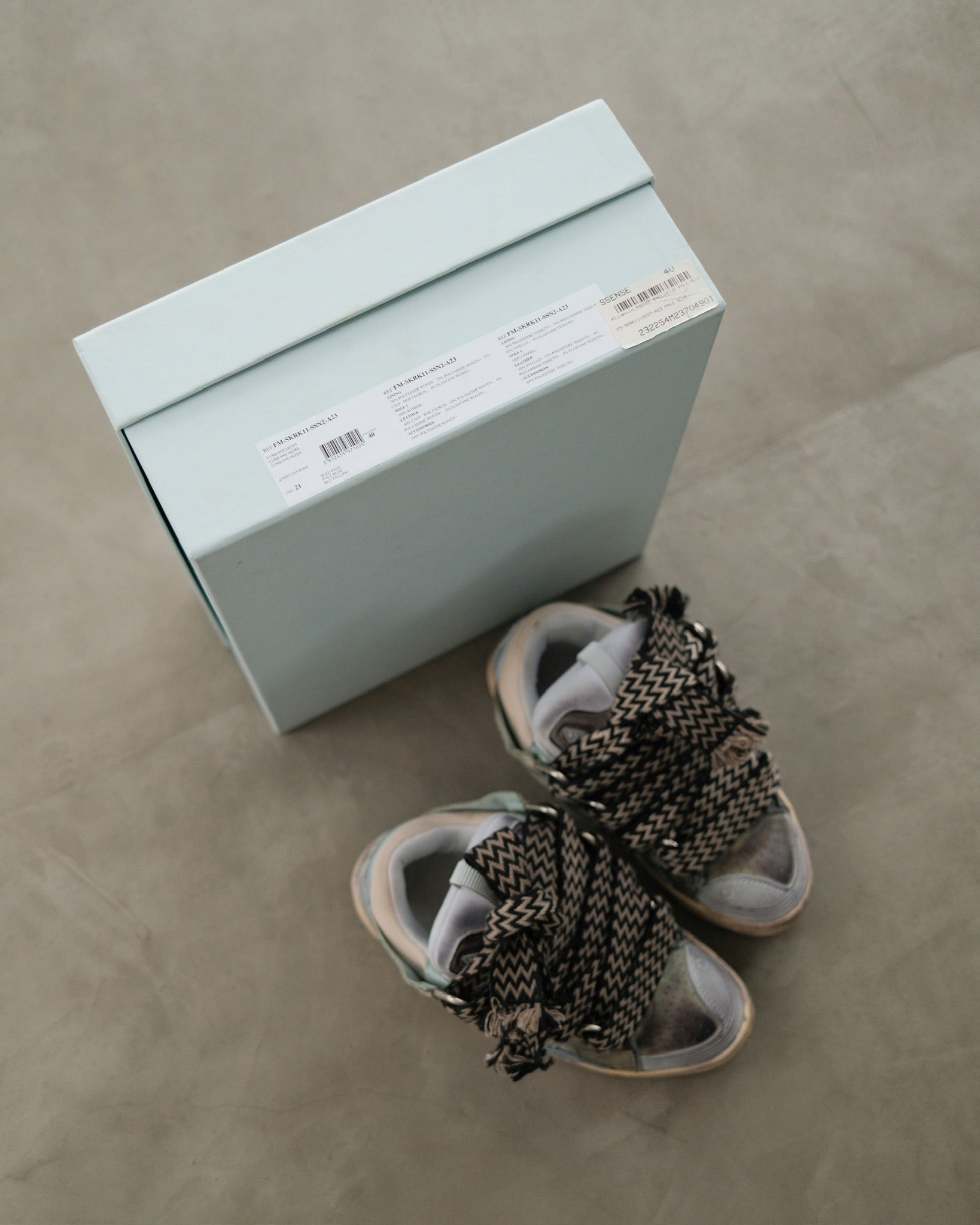 LANVIN x SSENSE Exclusive Blue Curb Sneakers – Around The Shoes