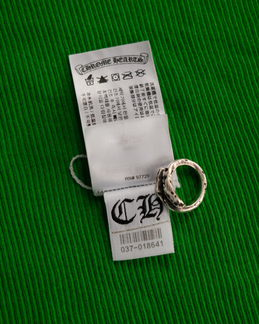 CHROME HEARTS Green Horseshoe Logo Tank Top