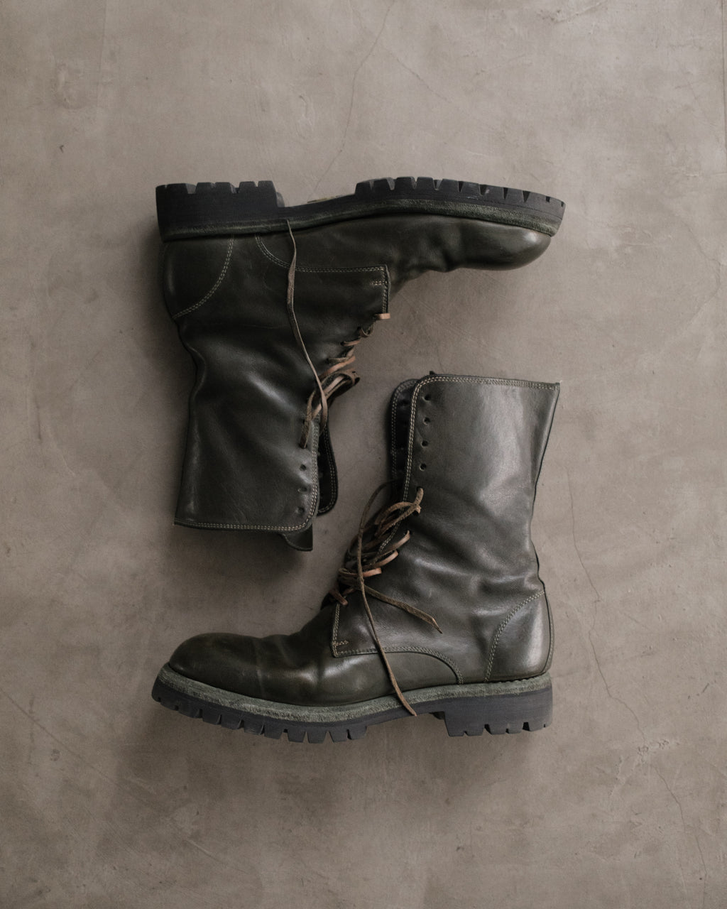 GUIDI 791V Horse Full Grain Lace Boots