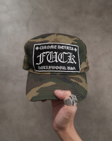 CHROME HEARTS Vintage Camo Trucker Hat