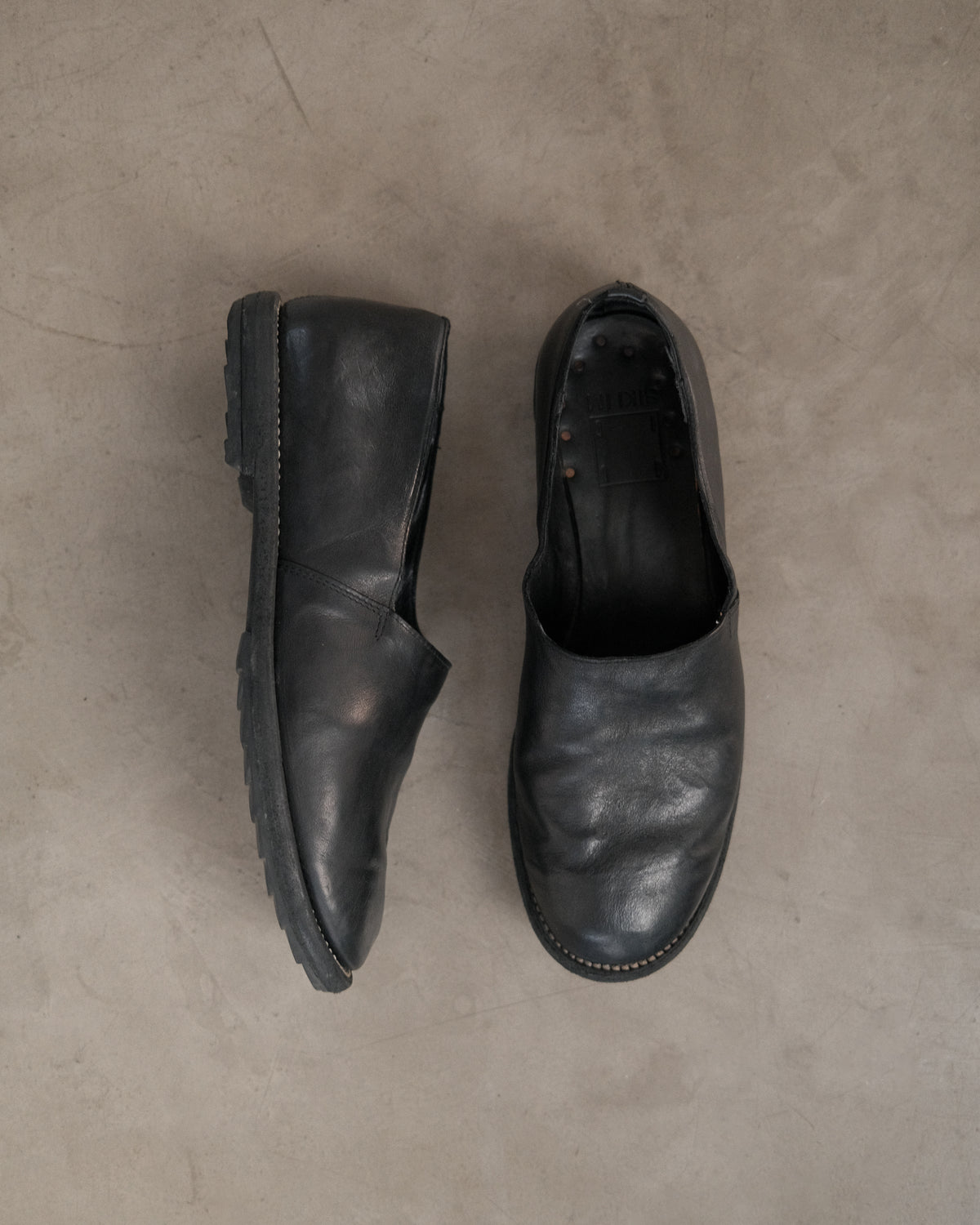 GUIDI Leather Loafer Shoes