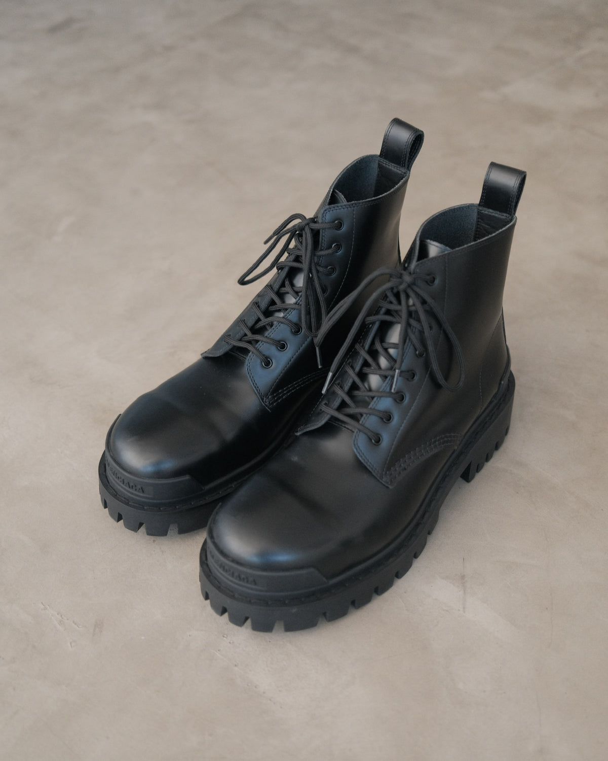 BALENCIAGA Lace-Up Ankle Boots