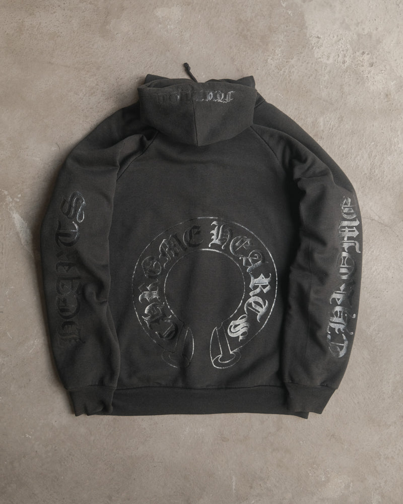 90’ Chrome Hearts Vintage Tonal Horseshoe Logo Zip Up Hoodie