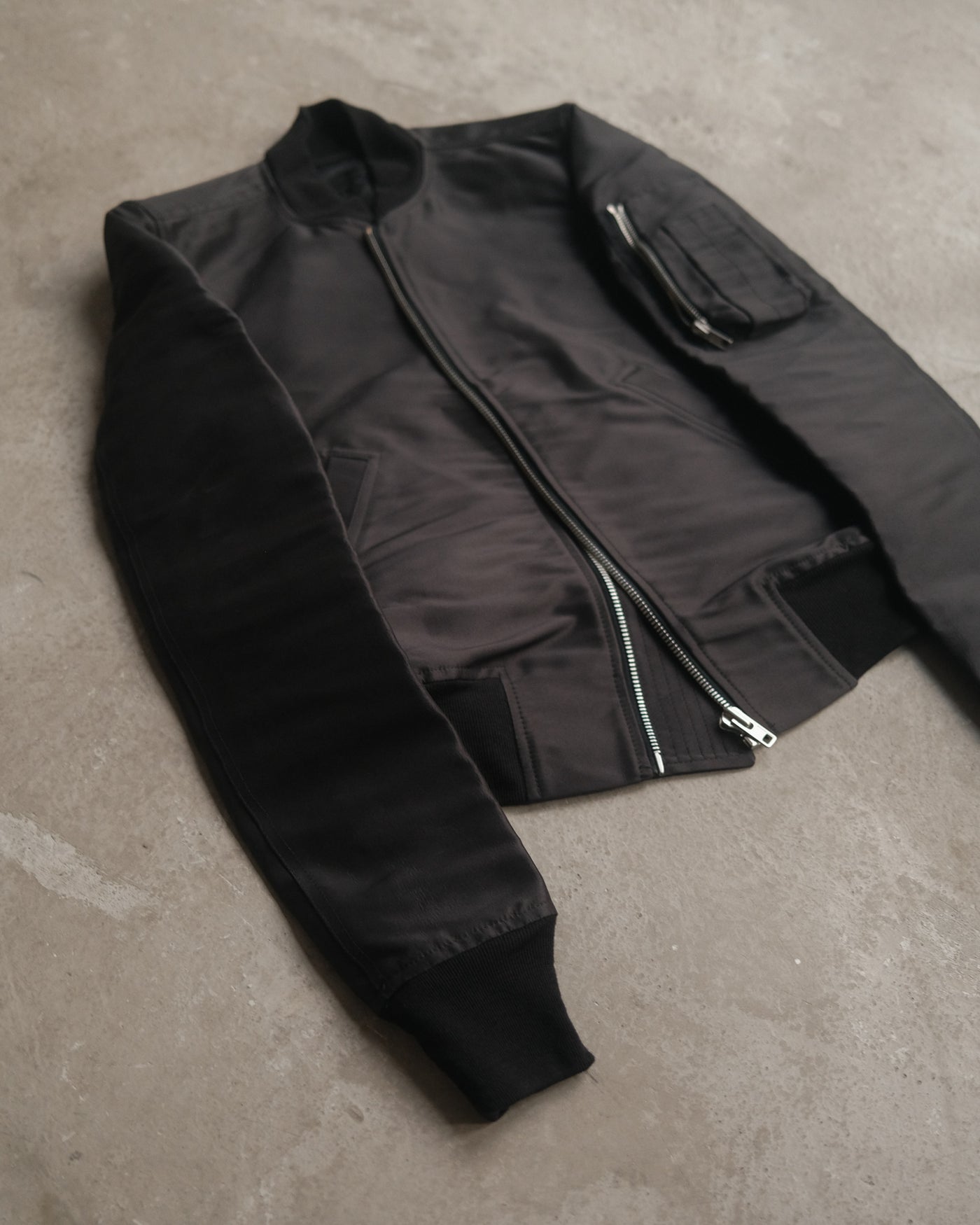 Rick Owens Mainline SS15 'FAUN' Silk Cropped Bomber