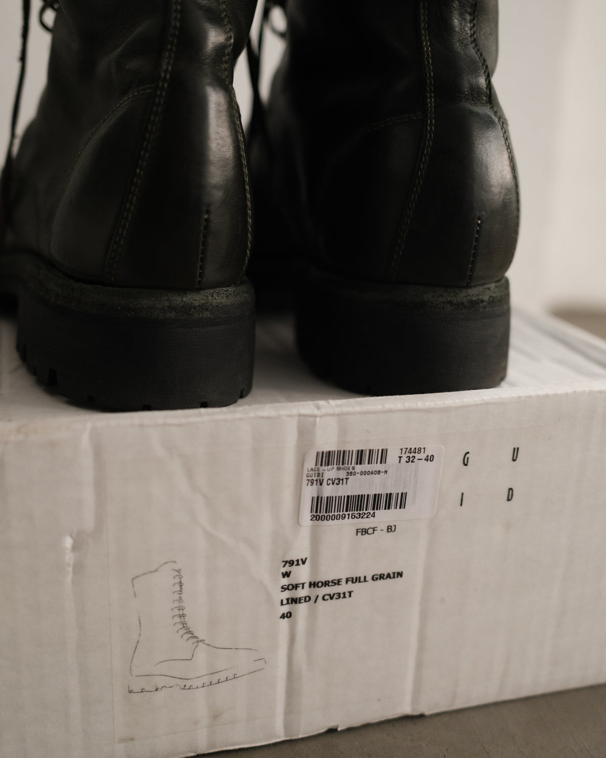 GUIDI 791V Horse Full Grain Lace Boots