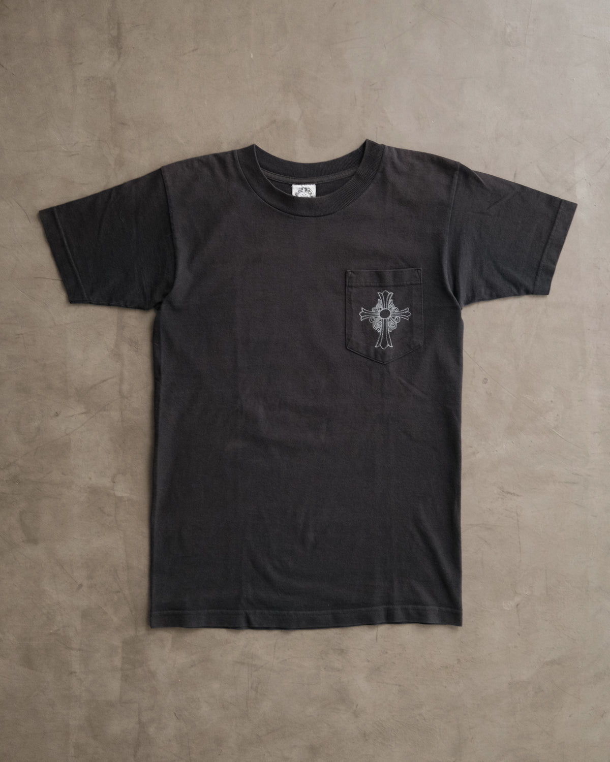 Vintage CHROME HEARTS New York Cross Logo Pocket Tee