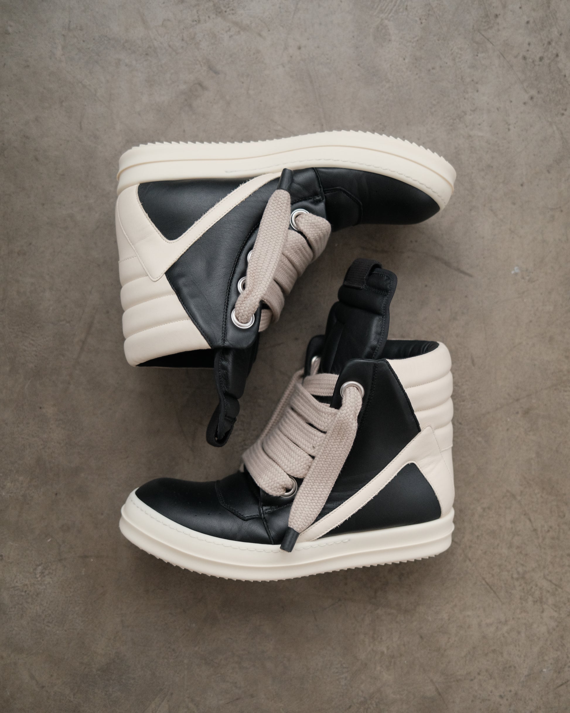 RICK OWENS SS25 Geobasket Jumbo Lace Sneaker