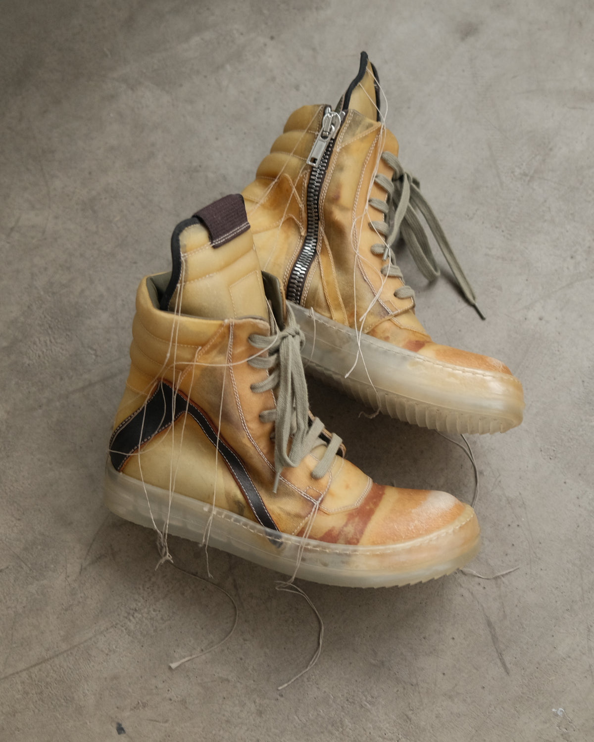 RICK OWENS SS19 Babel Geobasket Sneakers