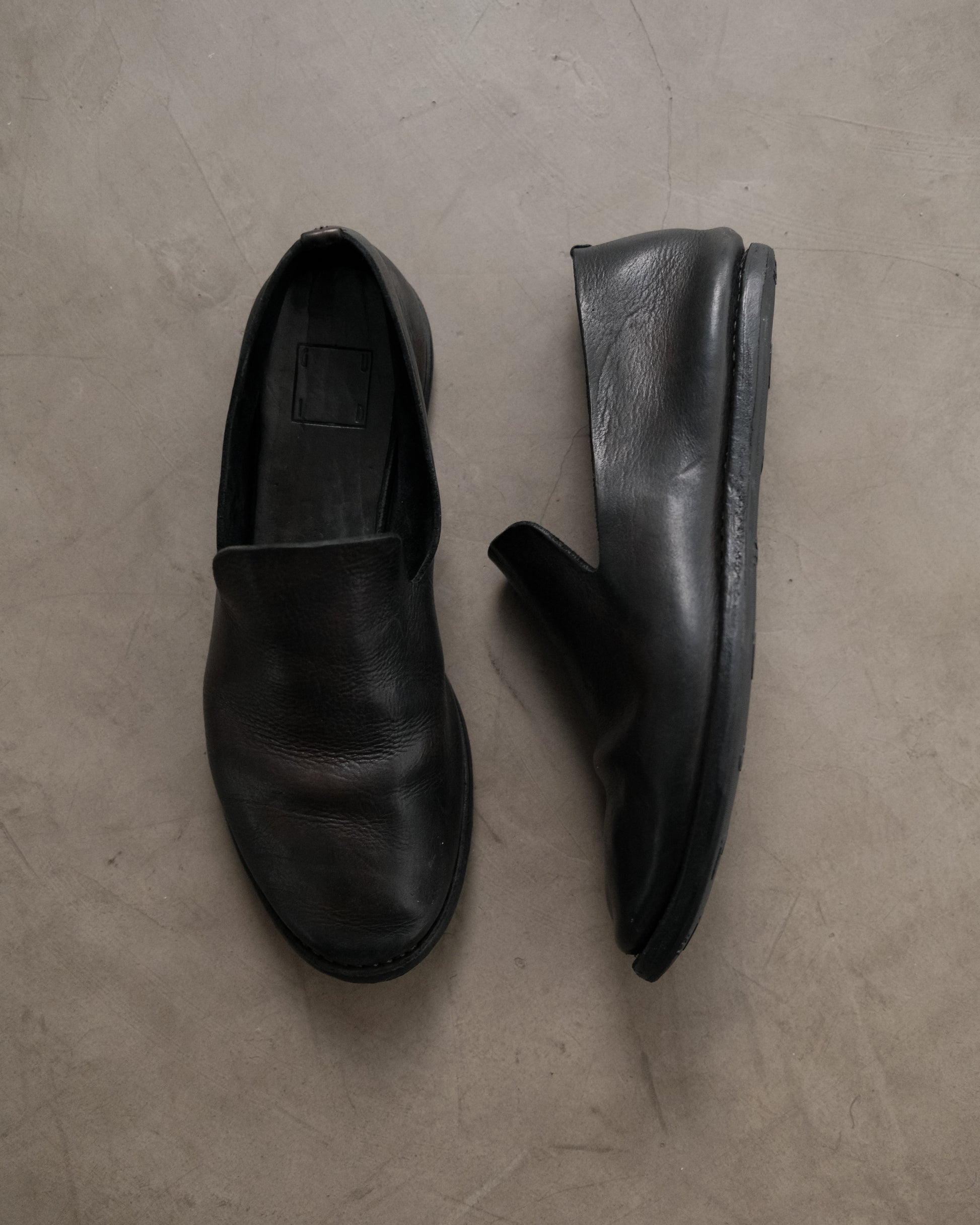 GUIDI Leather Loafer Shoes