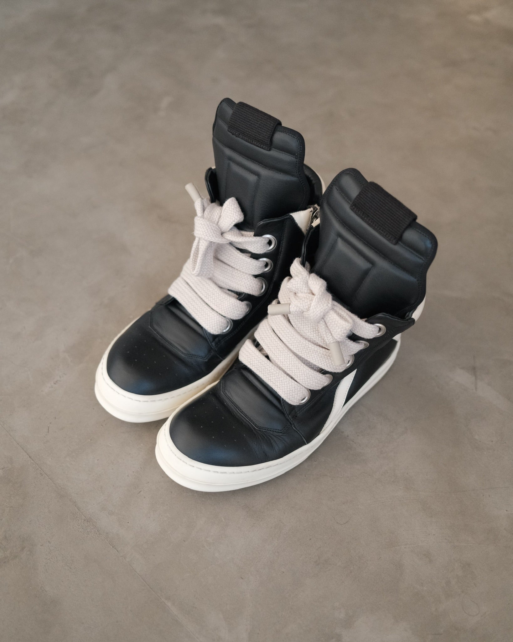 靴 Rickowens Geobasket Sneakers Size 7.5 New Rick Owens GeoBasket Sneaker Milk | eBay