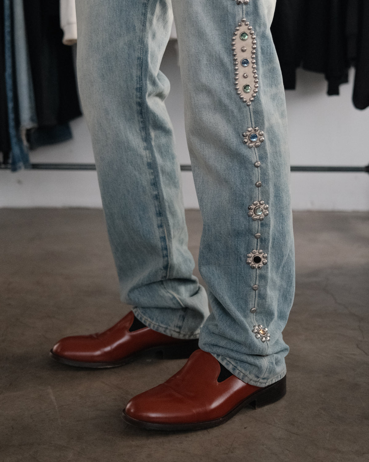 KAPITAL Kountry Gemstone Jewels Denim Jeans