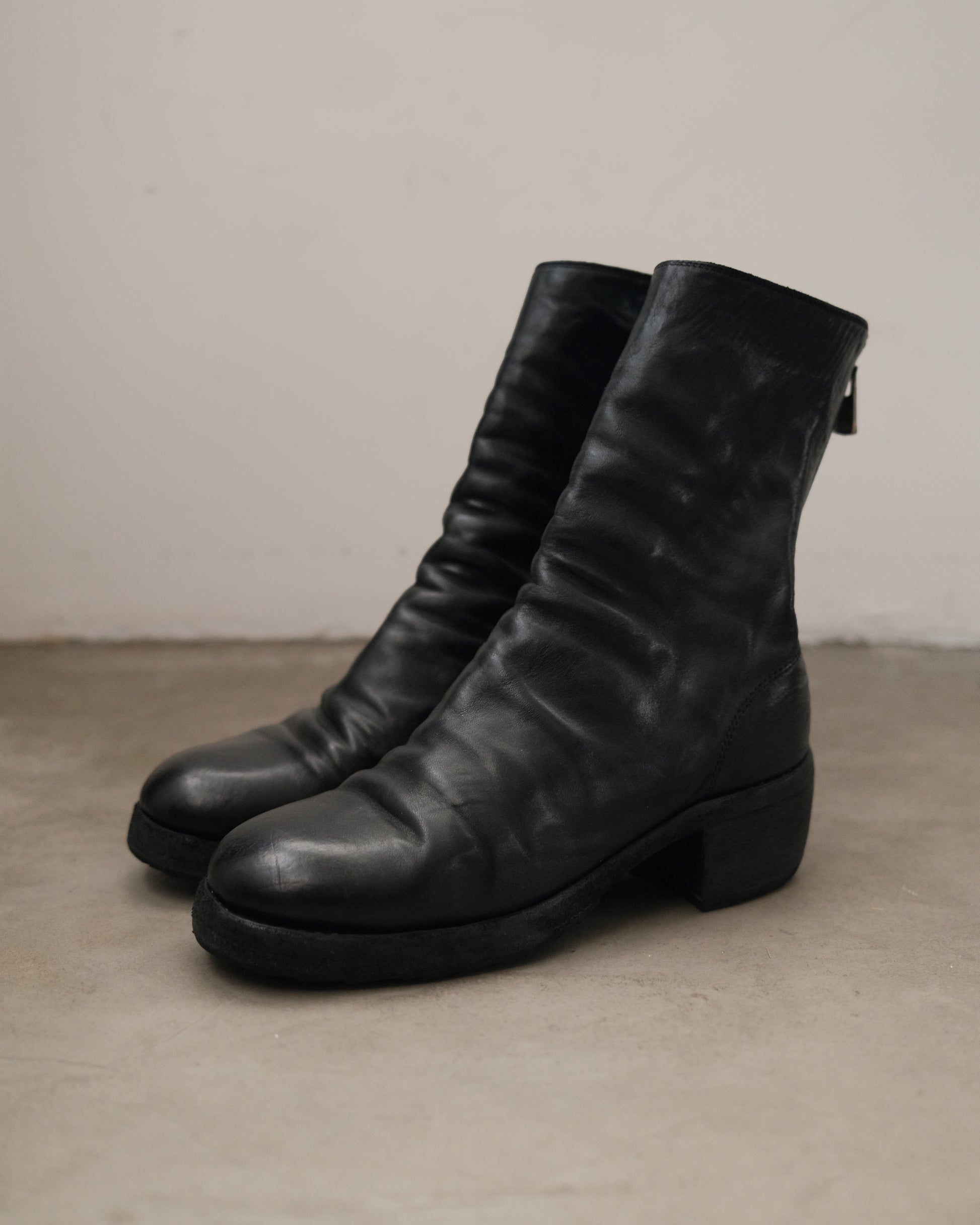 GUIDI 788z Leather Back Zip Boots