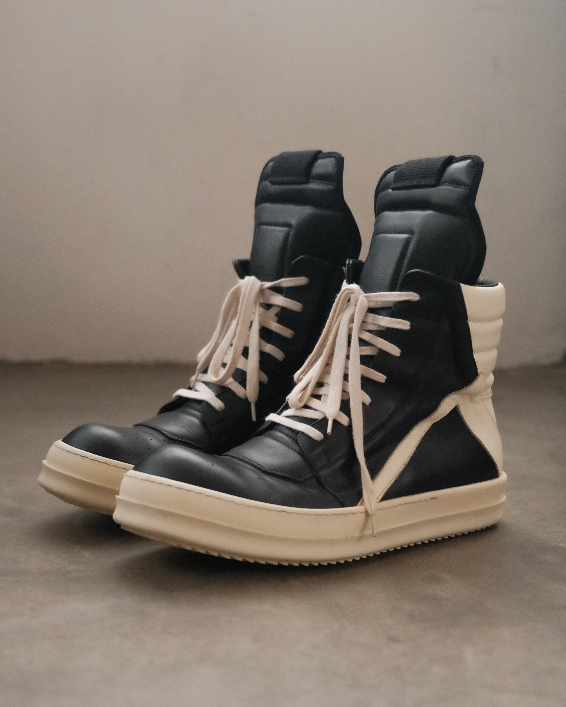 Rick Owens FW15 Geobasket Sneakers.