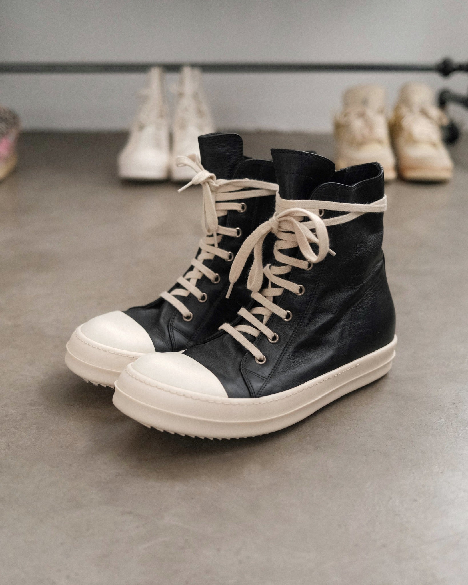 RICKOWENS SS16 Mainline High - Top Ramones