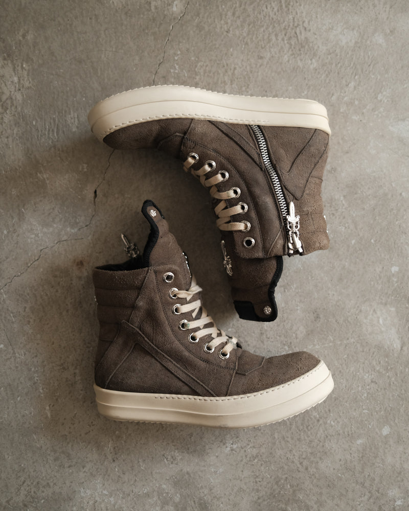 Chrome Hearts x Rick Owens Suede Rhodium Cross Geobasket