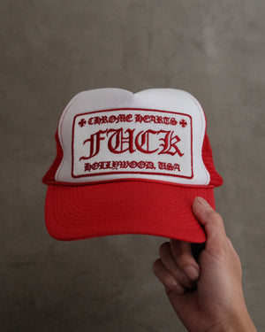 Vintage CHROME HEARTS “Fuck” Hollywood Trucker Hat