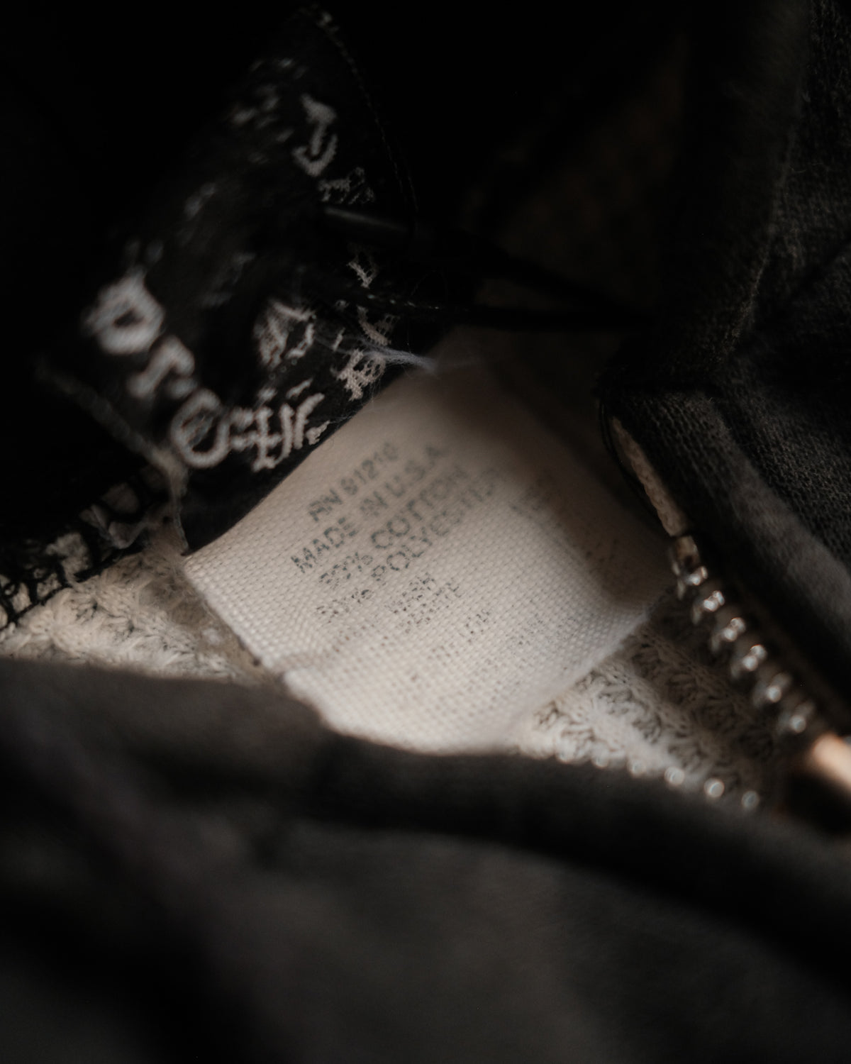90’ Chrome Hearts Vintage Tonal Horseshoe Logo Zip Up Hoodie