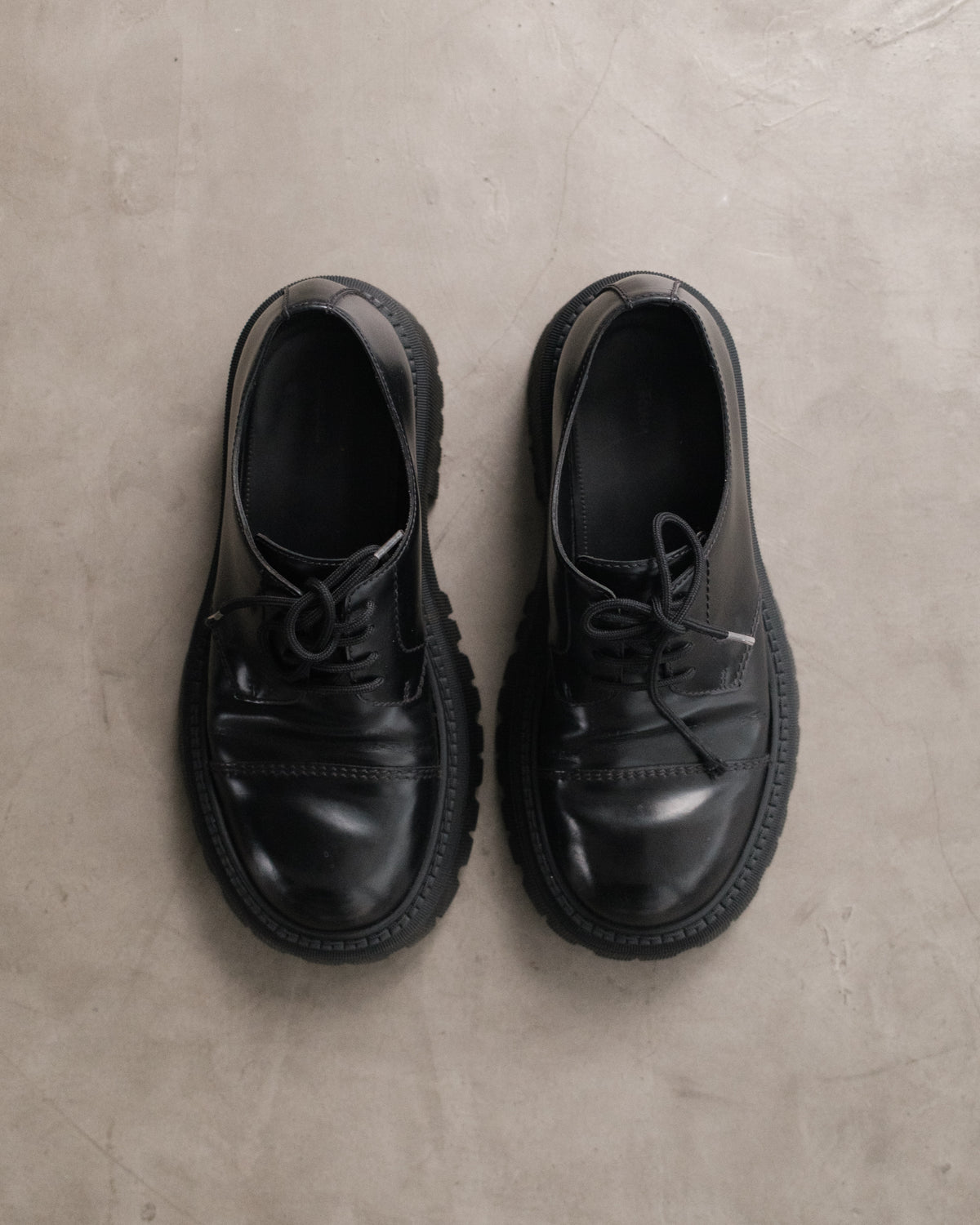 BALENCIAGA Leather Tractor Derby Shoes