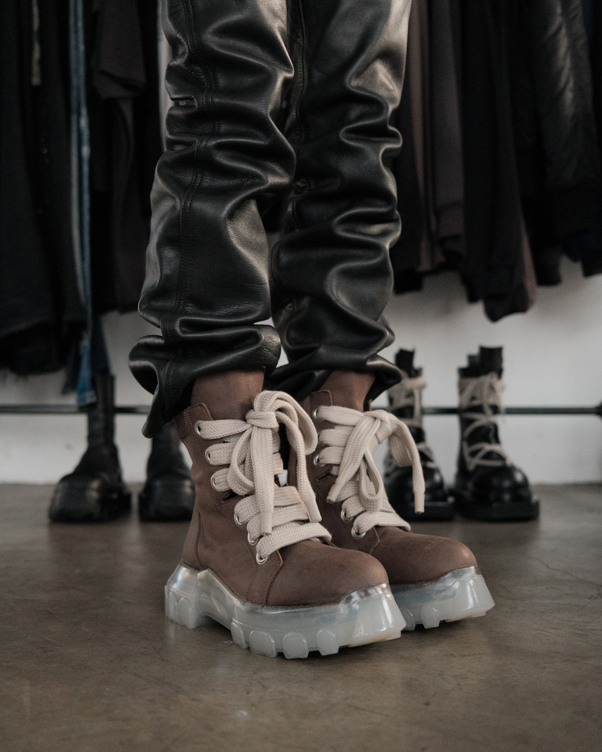RICK OWENS SS23 Jumbo Lace Bozo Tractor