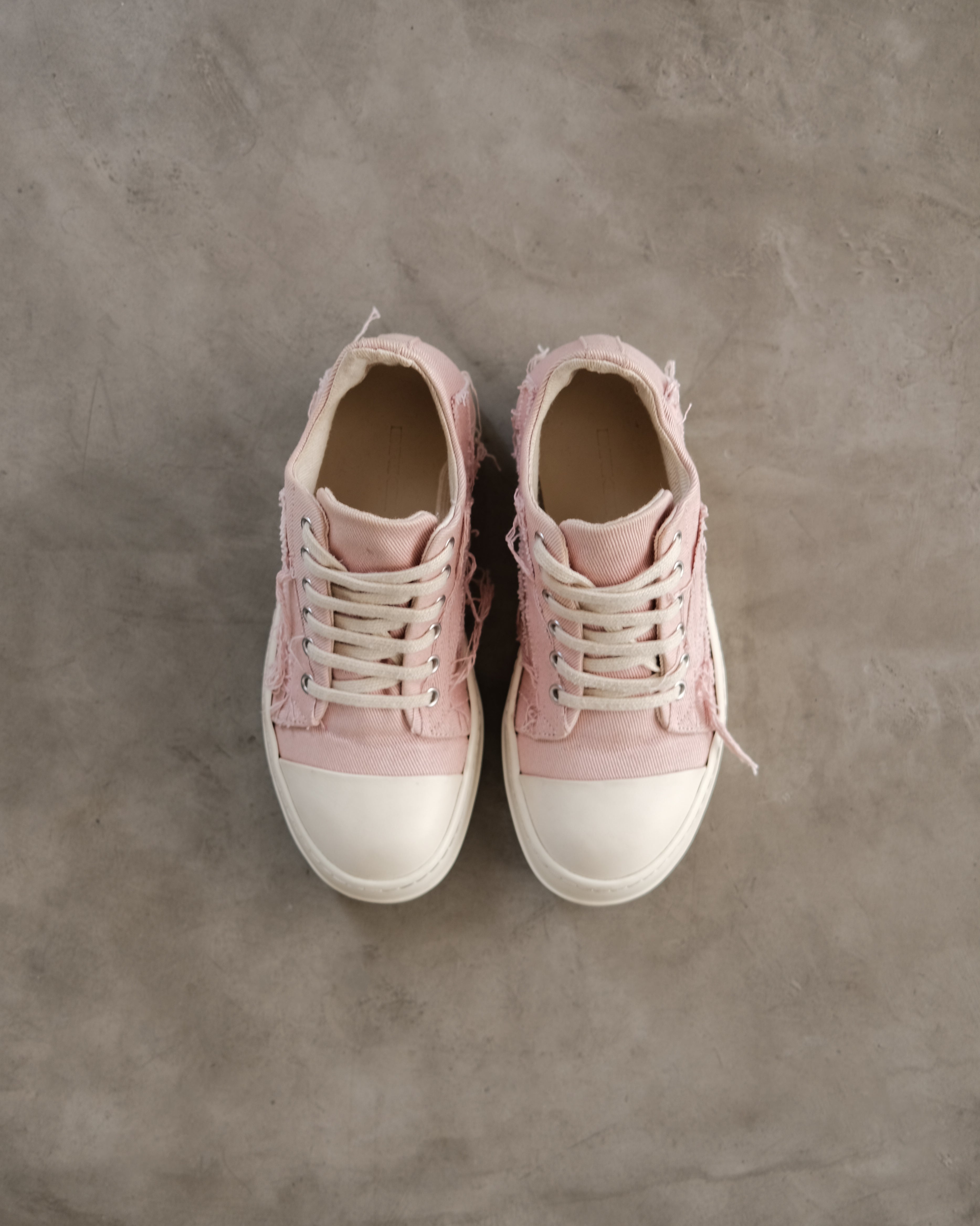 Drkshdw RICK OWENS Slashed Pink Low Sneakers – Around The Shoes