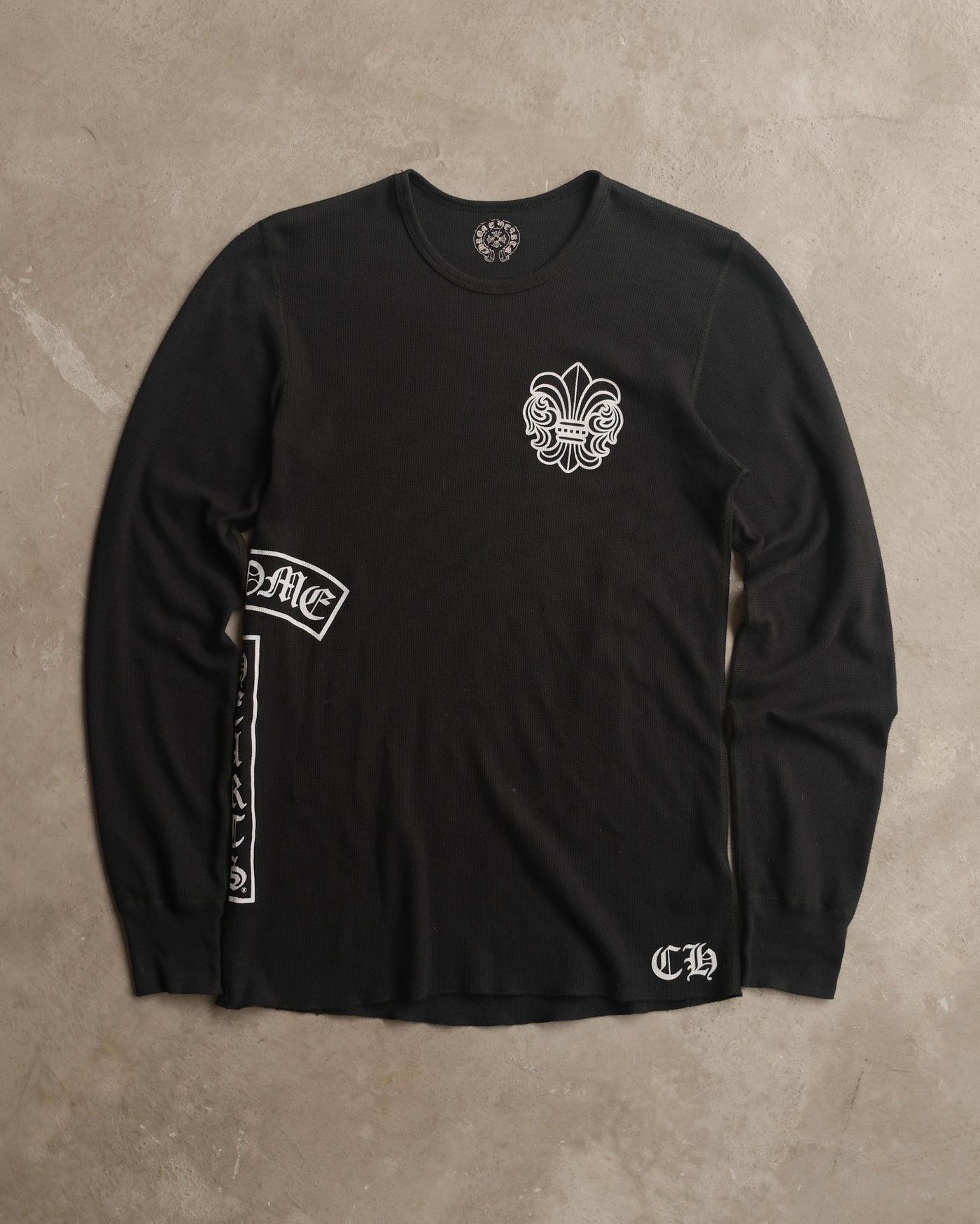 00s Chrome Hearts T bar Logo Scroll Thermal Longsleeve