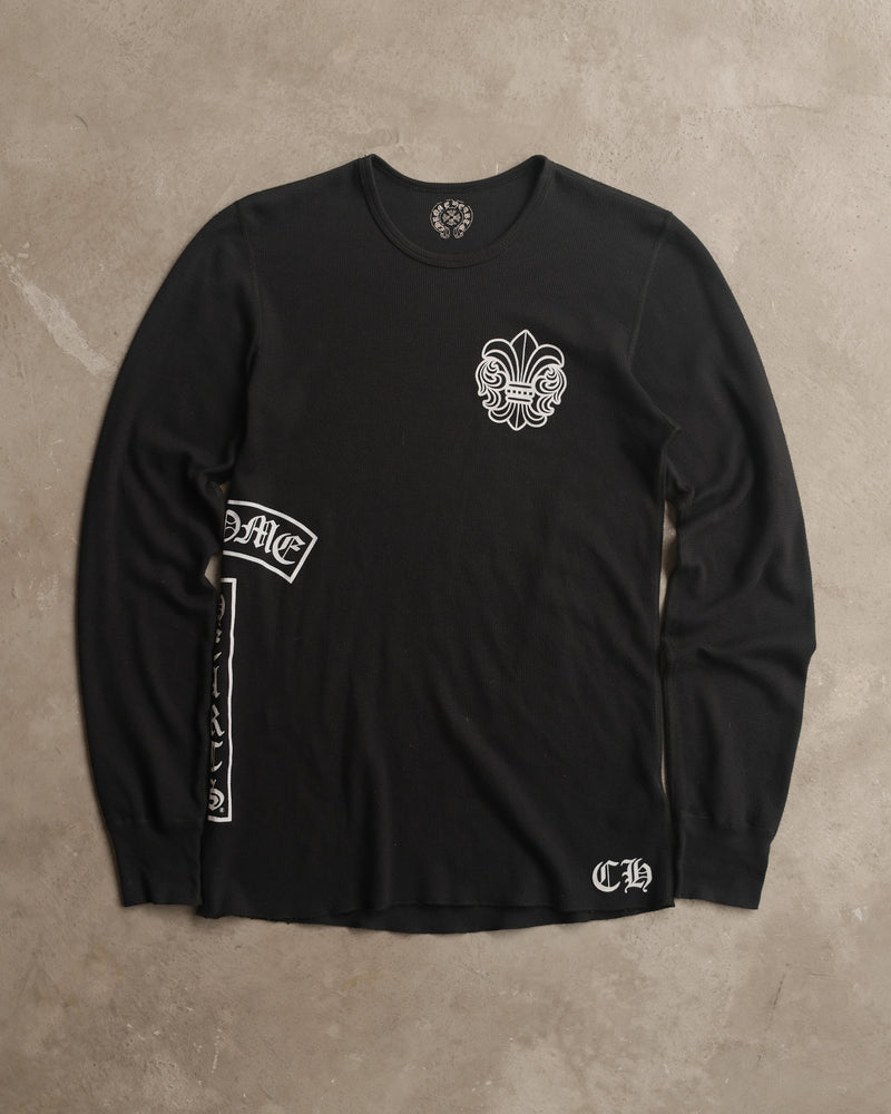 00s Chrome Hearts T bar Logo Scroll Thermal Longsleeve